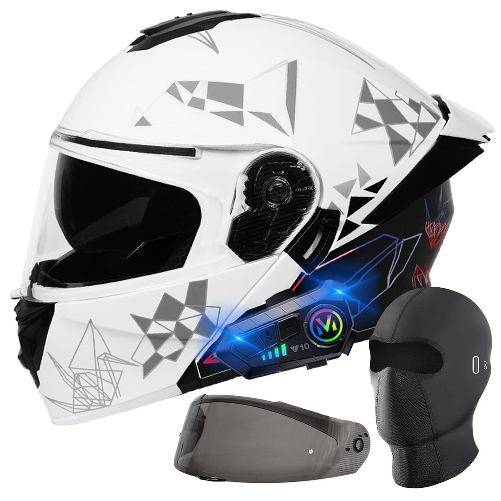 DOT Approved Flip Up Full Face Dual Visor Motorcycle Helmet C21325