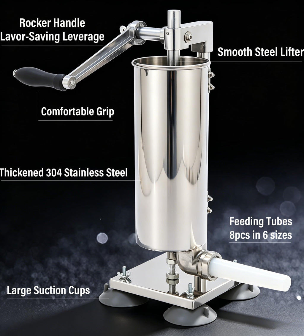 3L Manual Sausage Stuffer Machine 304 Stainless Steel F150