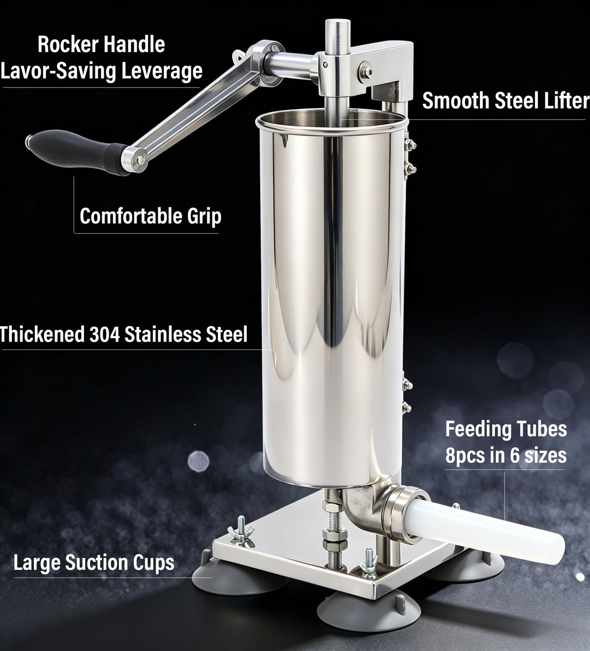 3L Manual Sausage Stuffer Machine 304 Stainless Steel F150
