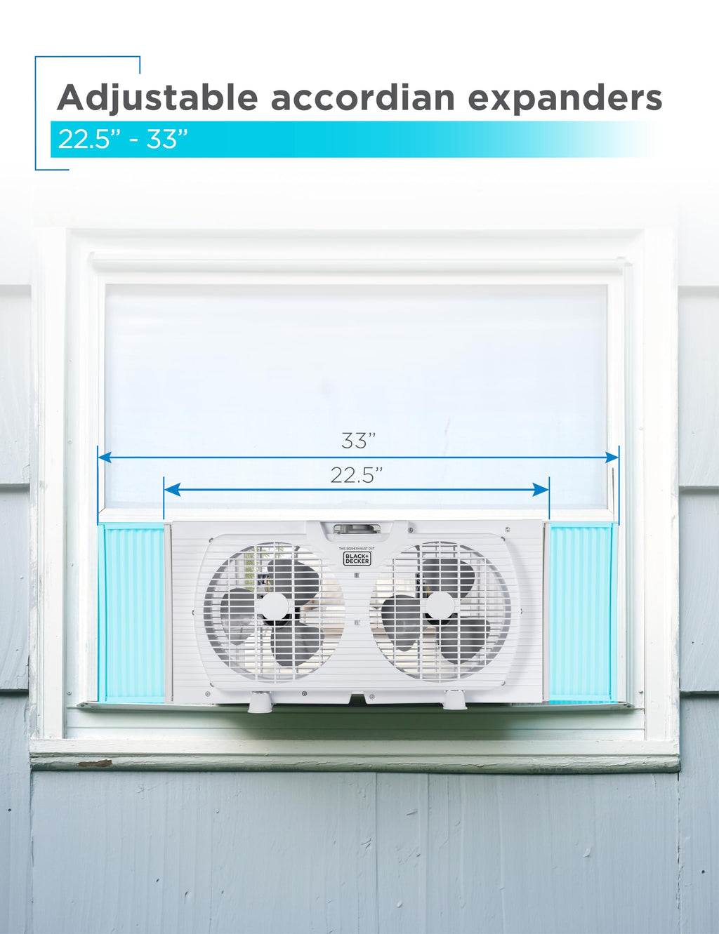 9" Dual Window Fan with 2 Speed Settings A209060