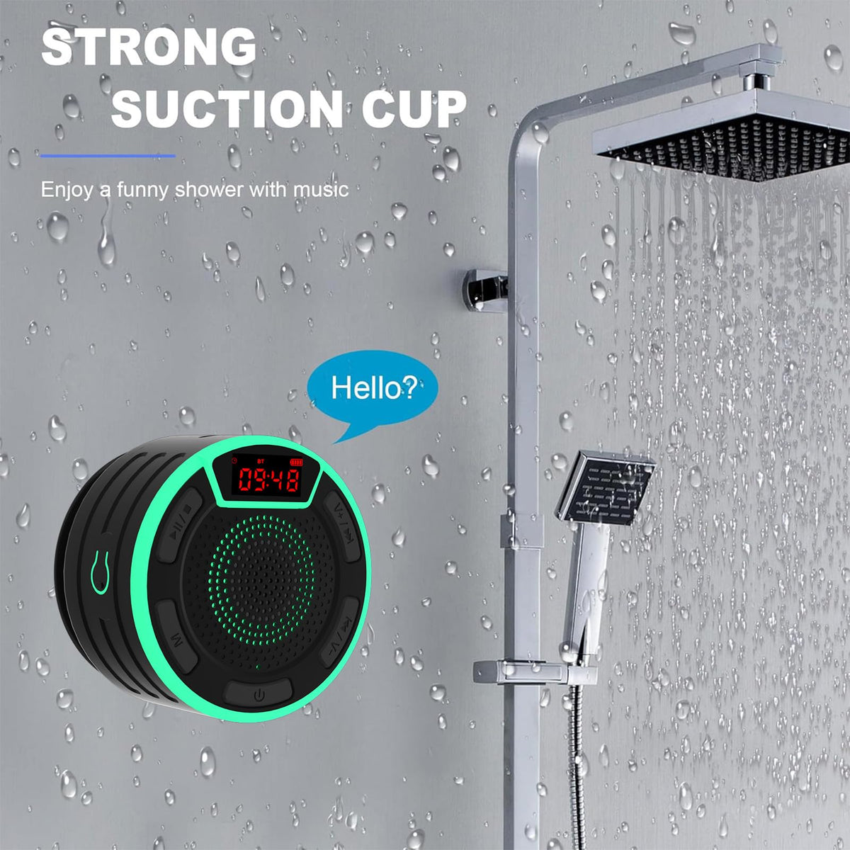 IPX7 Waterproof Portable Bluetooth Speaker with Suction Cup B6115