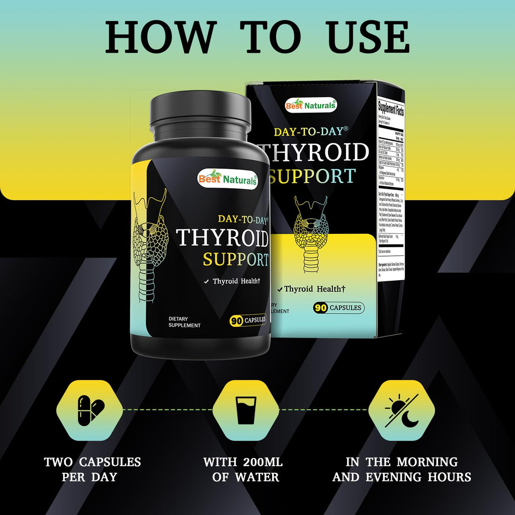 90 Vegetable Capsules Thyroid Support Supplement I329
