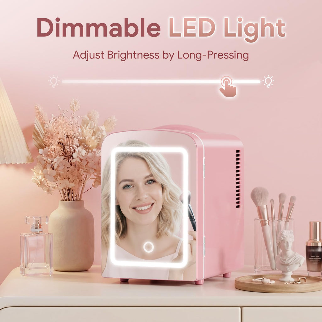 4L Mini Skincare Fridge with LED Mirror T9853
