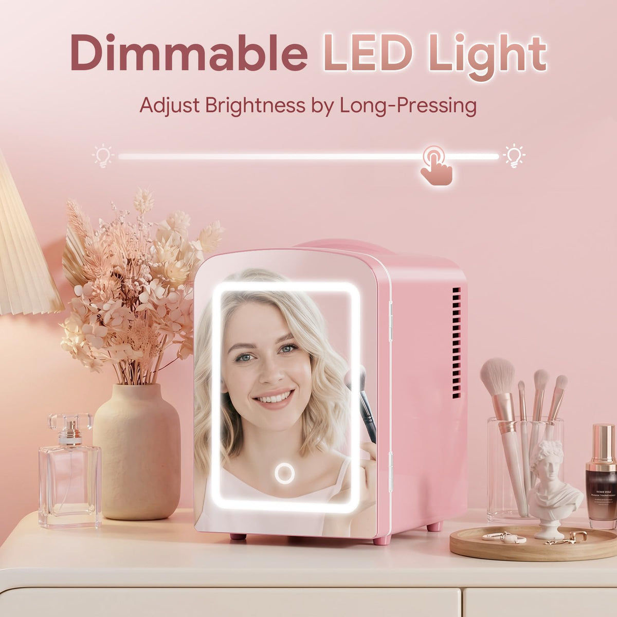 4L Mini Skincare Fridge with LED Mirror T9853