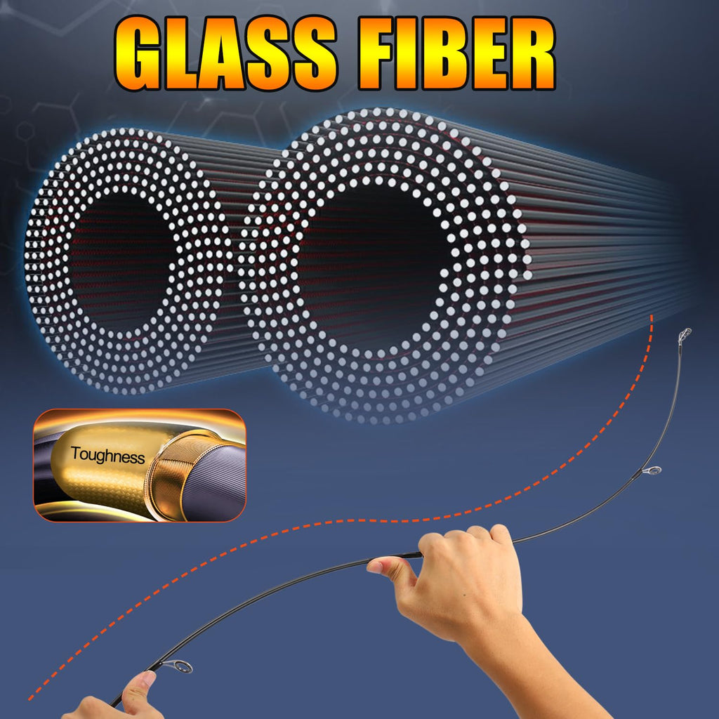 Carbon Glass Composite Fishing Rod with Stainless Steel Line Guides O613