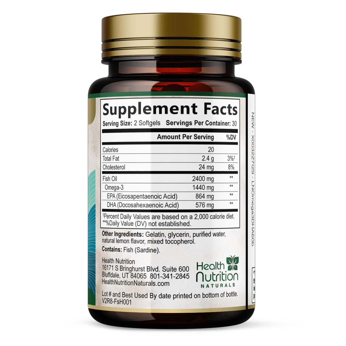 2400mg Omega 3 Fish Oil Softgels P417231