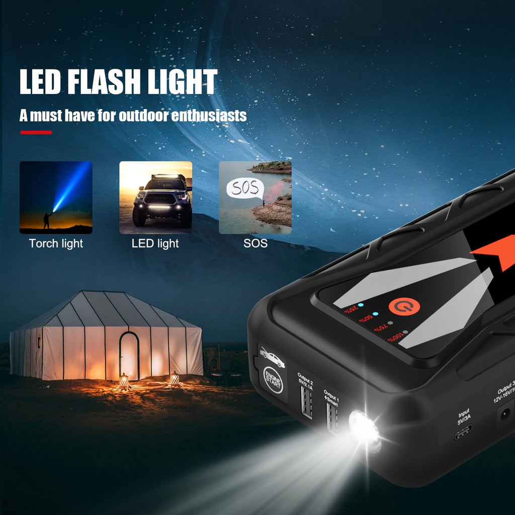 12V Car Jump Starter, 16800mAh K83674