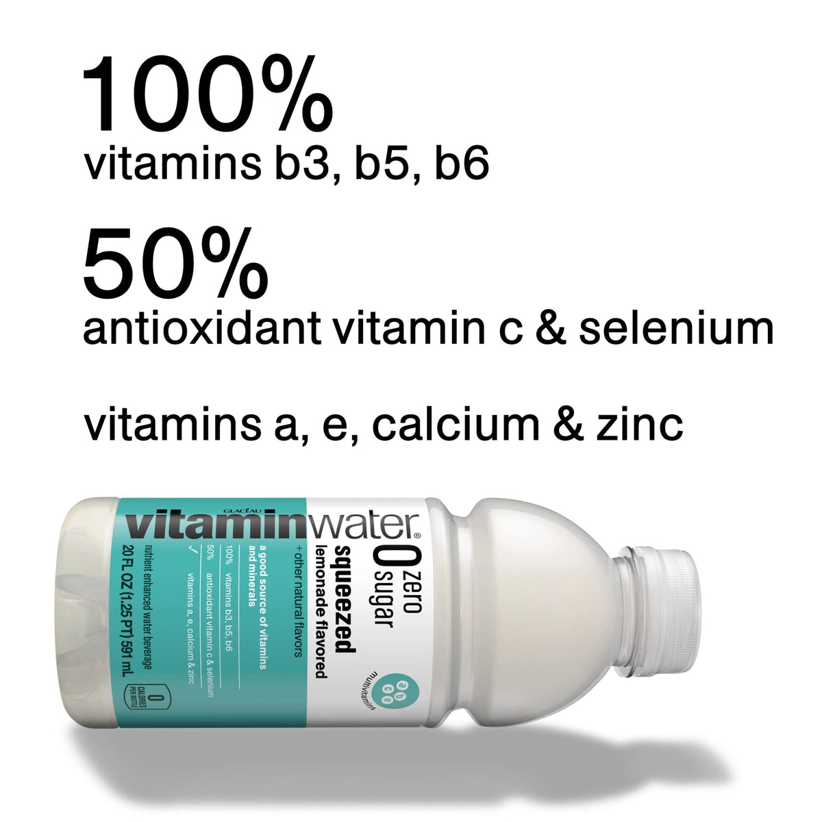 20 Fl Oz Vitamin Water ZERO Sugar Lemonade Pack of 12 R974