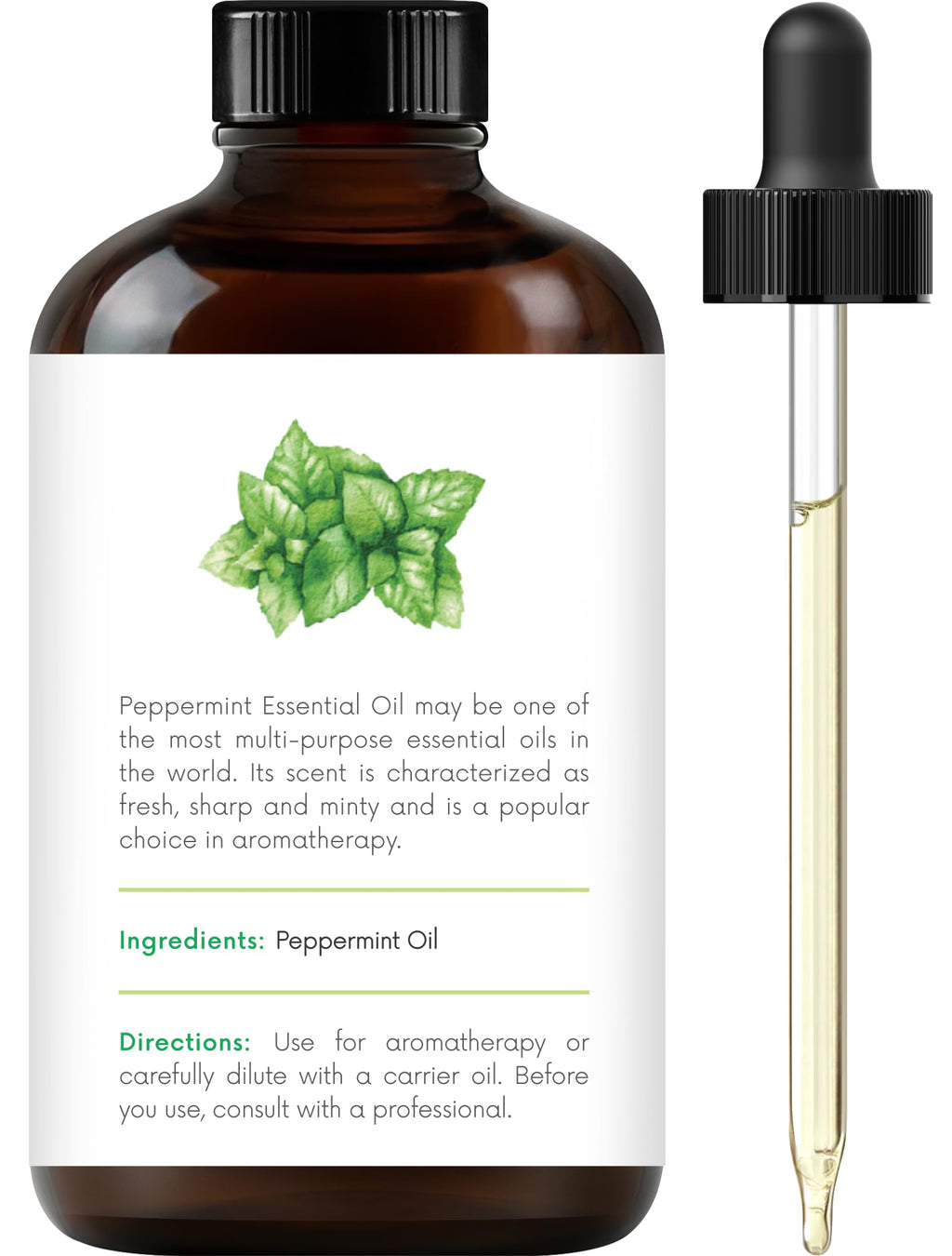 Peppermint and Lavender Essential Oils Set 2 x 4 Fl Oz W147