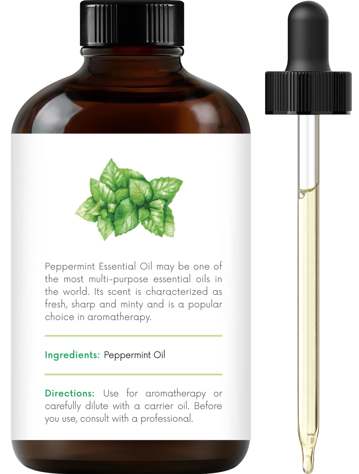 Peppermint and Lavender Essential Oils Set 2 x 4 Fl Oz W147