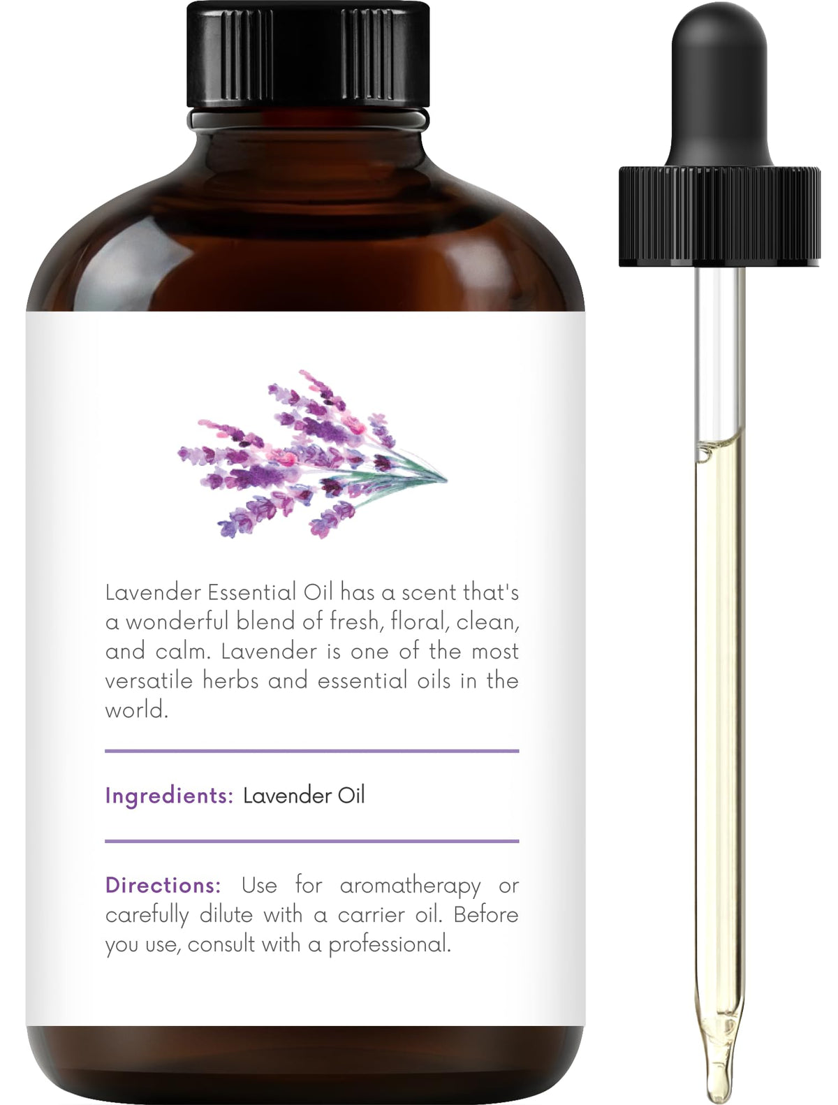 Peppermint and Lavender Essential Oils Set 2 x 4 Fl Oz W147
