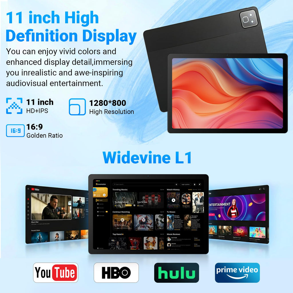 11 Inch 2 in 1 Android 16 Tablet with Keyboard Mouse Pen Case Q3268