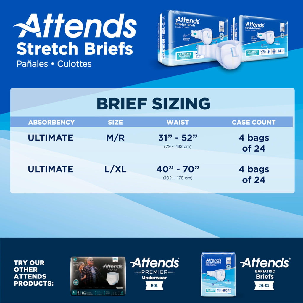 Large/X-Large Adult Incontinence Briefs 96 Ct Q93807