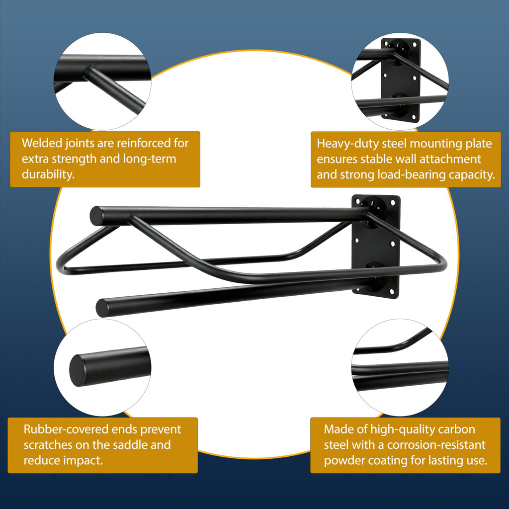 Wall Mount Metal Saddle Rack with Pad Bar T533939