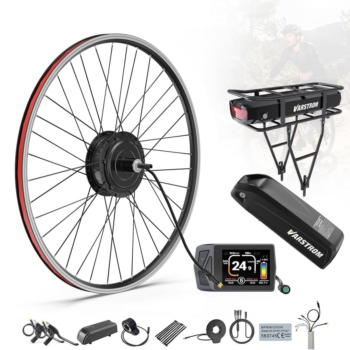 48V 500W 750W Ebike Conversion Kit T34410