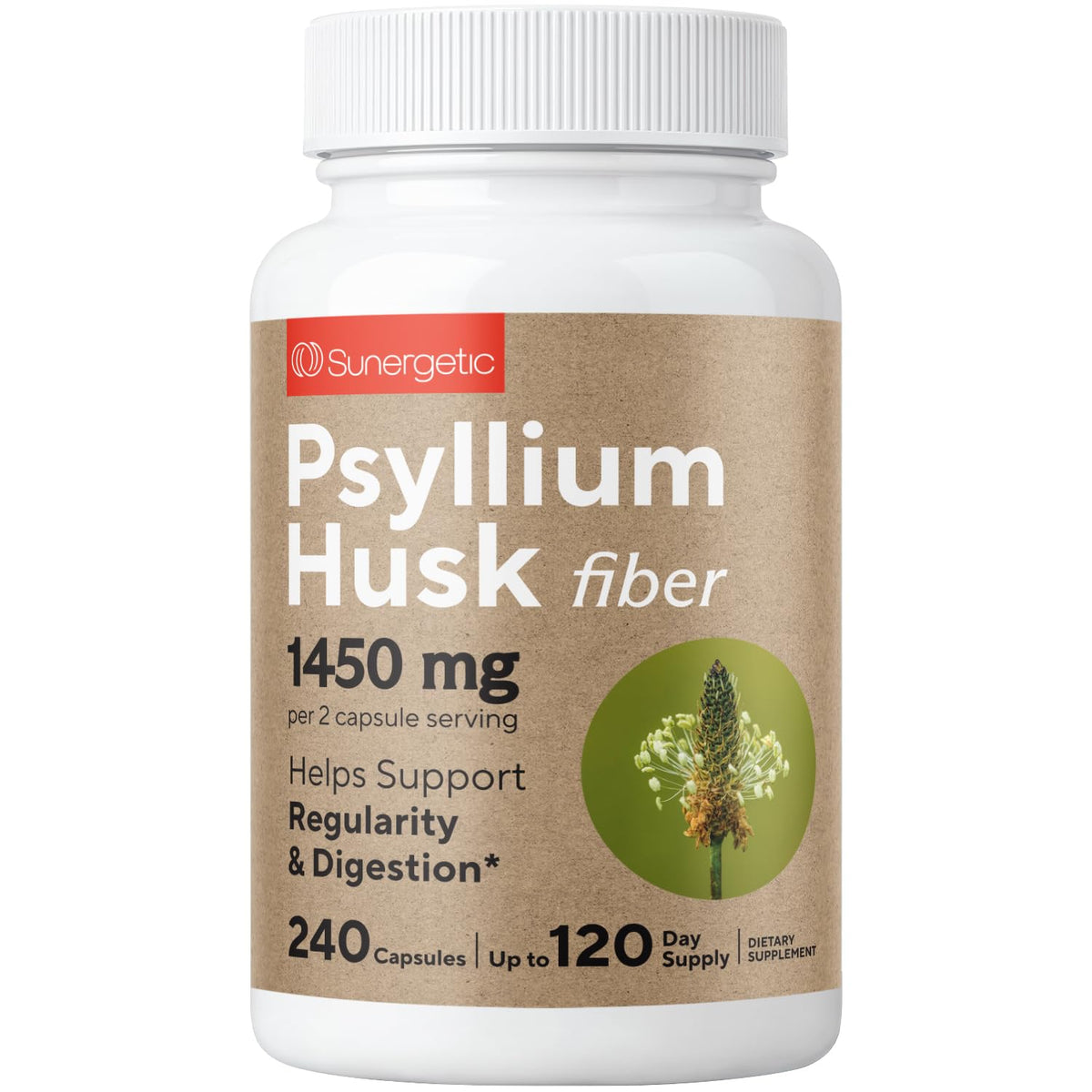Psyllium Husk Fiber Supplement 1450mg 240 Capsules G18591