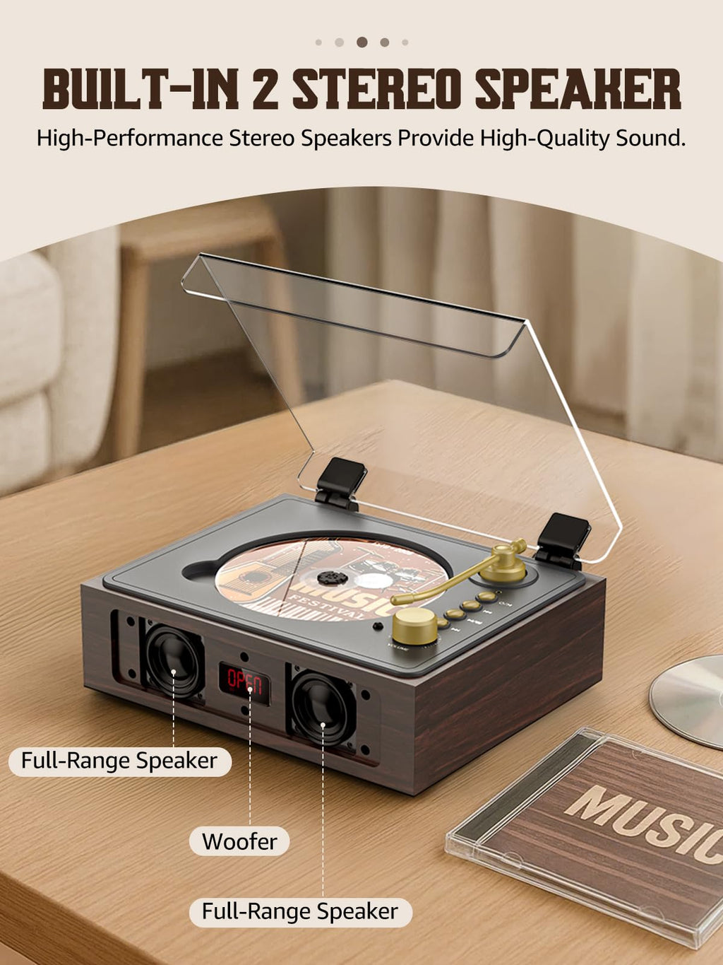 Portable CD Player with Built-in Speakers Bluetooth M89600
