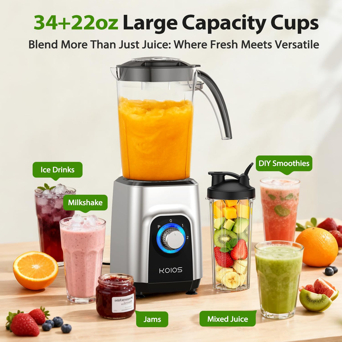 1000W 4 in 1 Blender Food Processor Combo Y886
