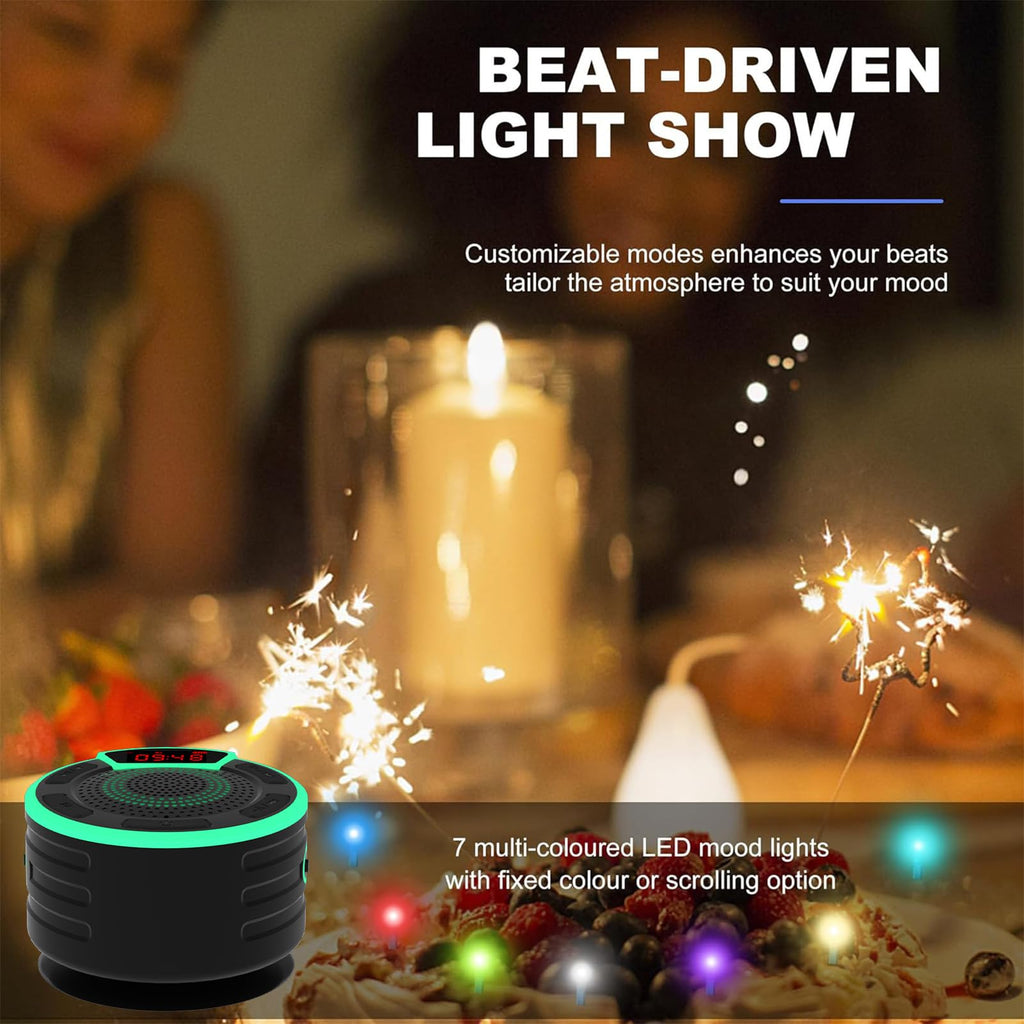 IPX7 Waterproof Portable Bluetooth Speaker with Suction Cup B6115