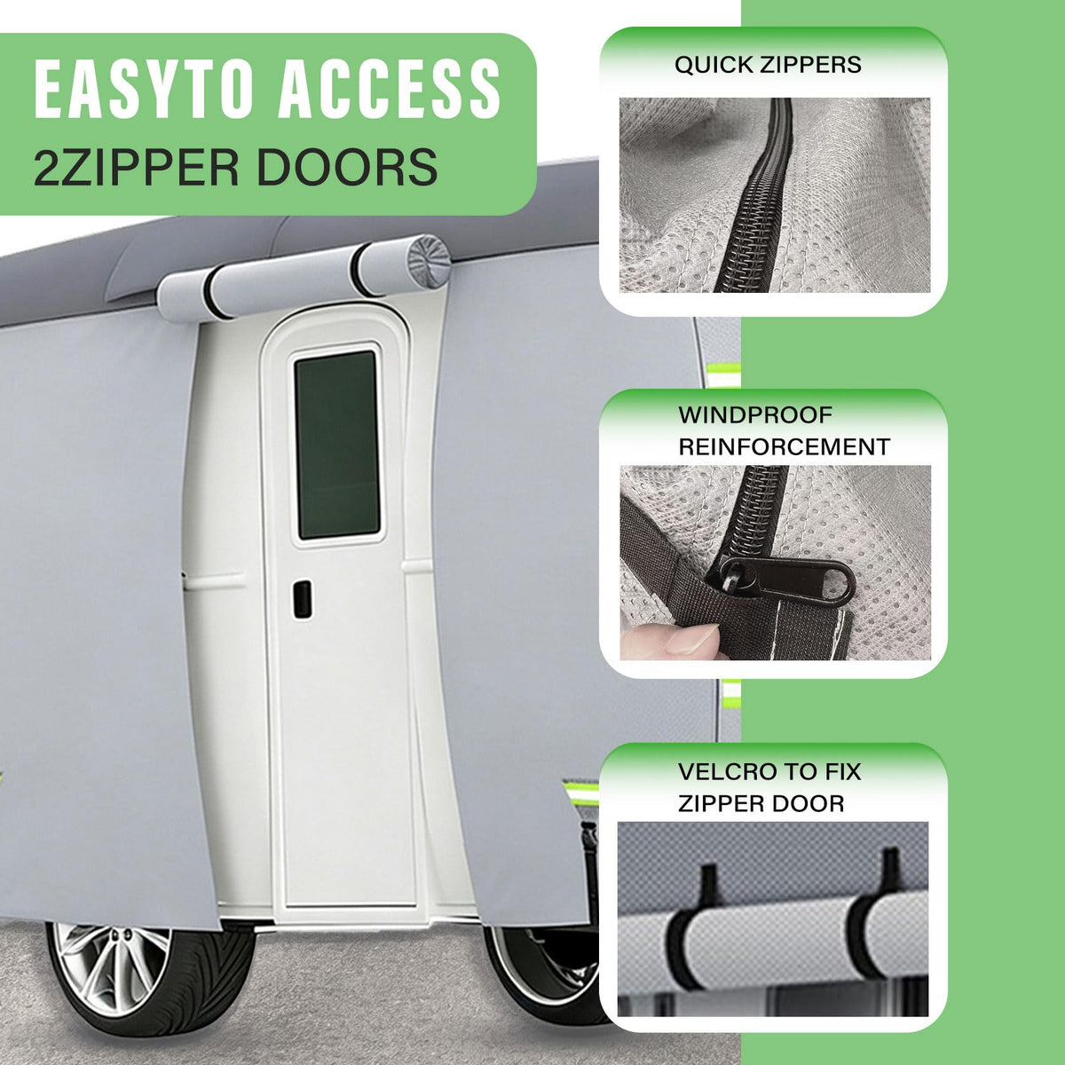 7 Layers Waterproof Fiberglass Travel Trailer Cover X6953