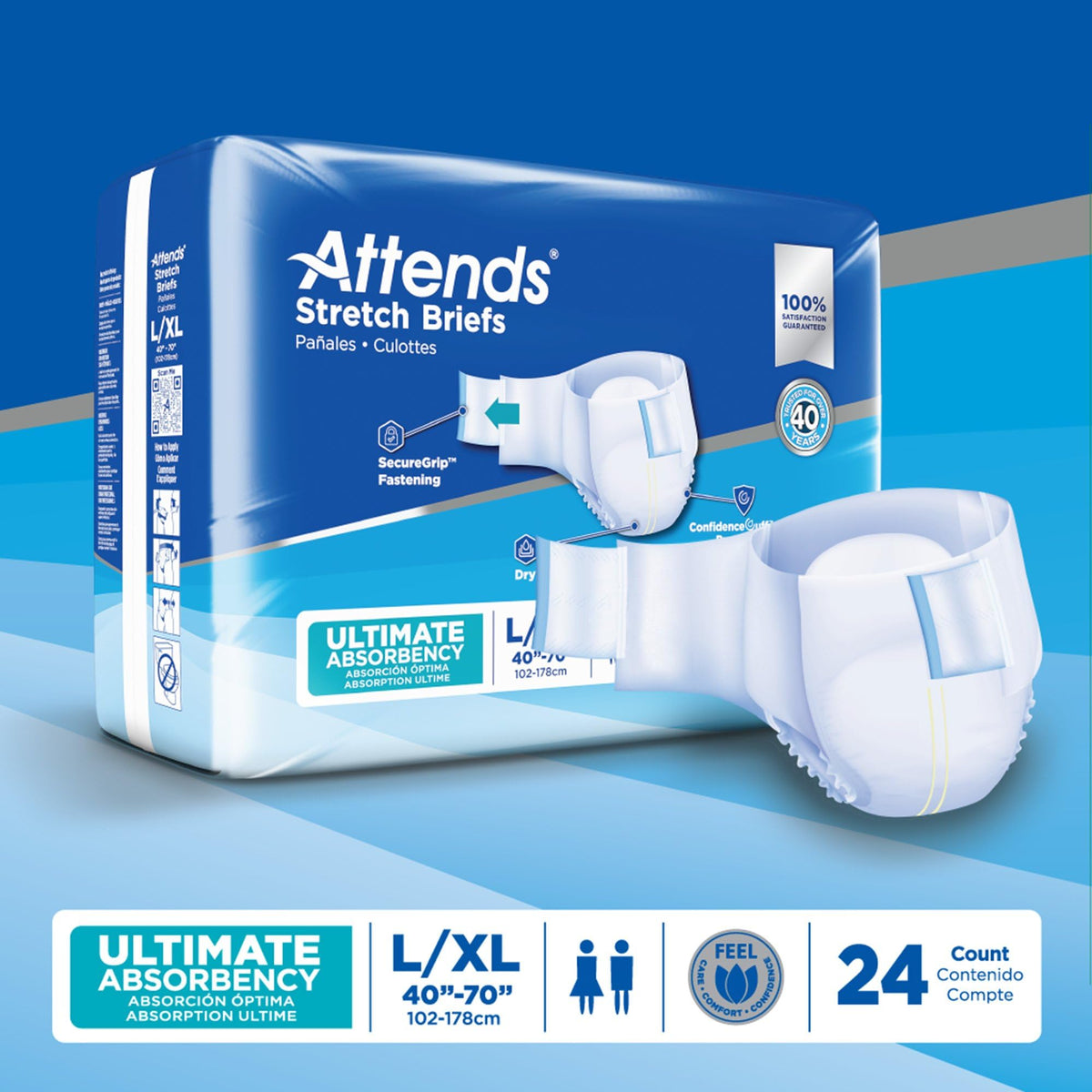 Large/X-Large Adult Incontinence Briefs 96 Ct Q93807
