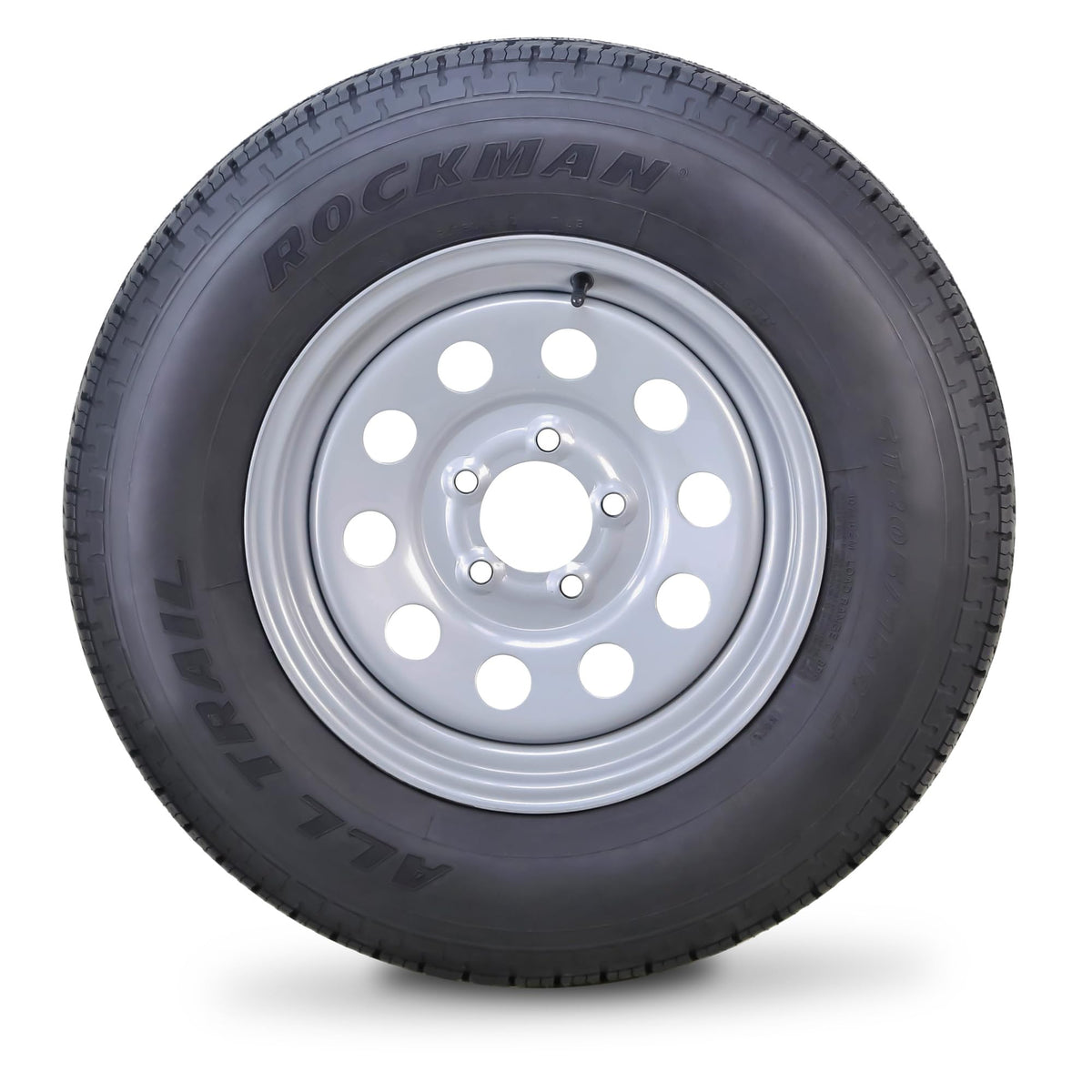 Trailer Tire Wheel ST205/75R15 8PR D 107M 5X4.5" PCD Silver Mod Rim U41913