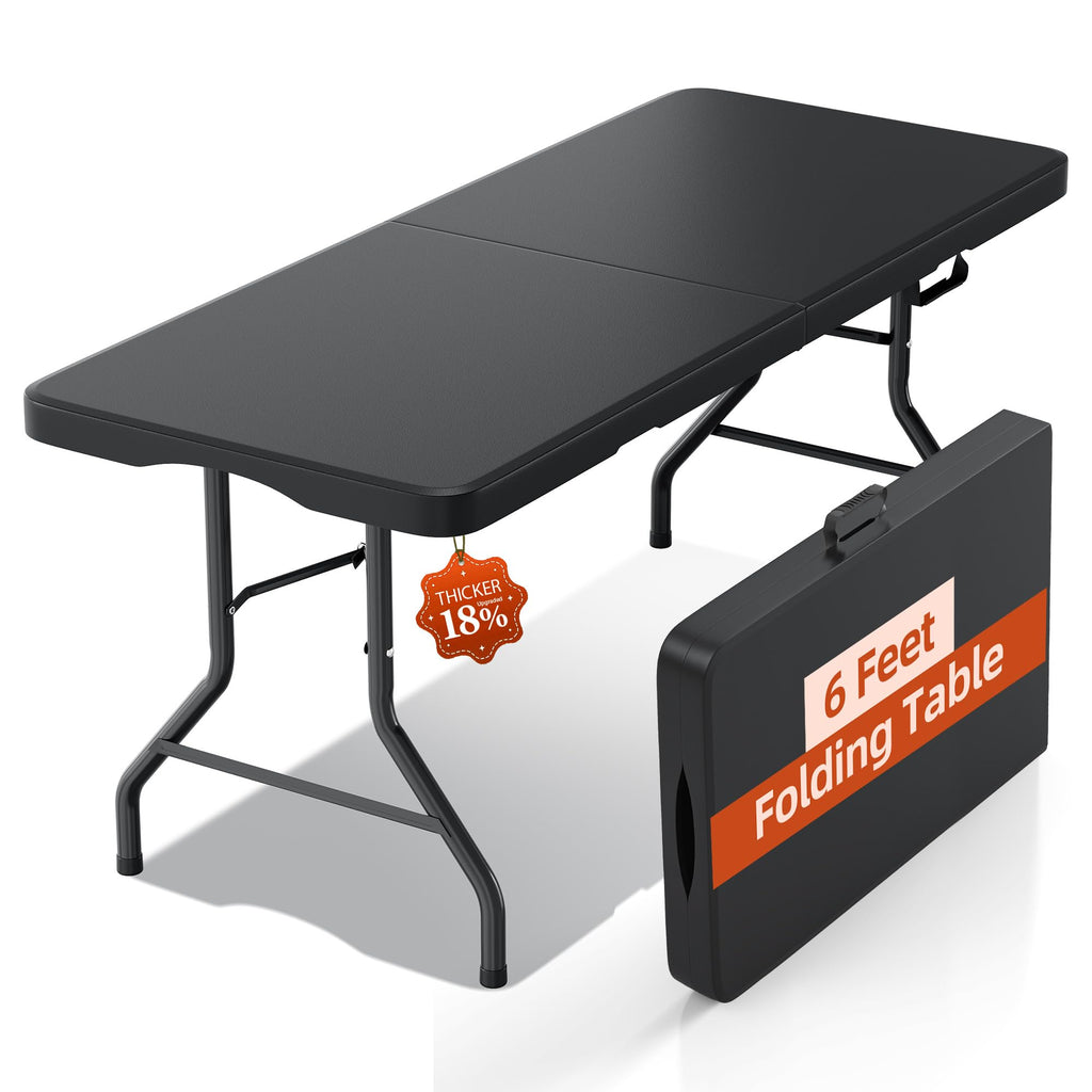 6FT Heavy Duty Foldable Plastic Table Y396213