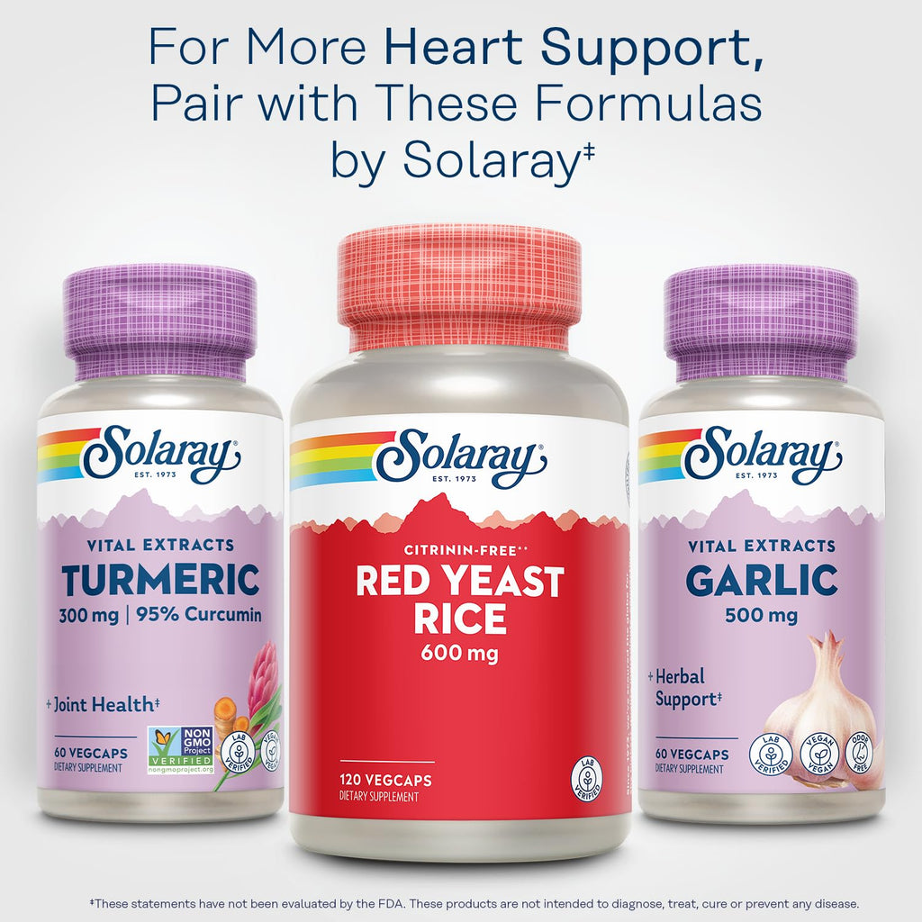 Red Yeast Rice 600mg 120 Veggie Capsules U65079