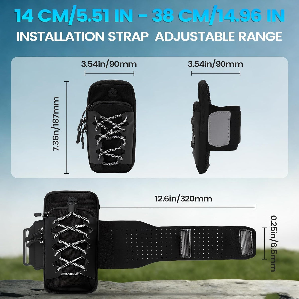 Black Motorcycle Front Frame Bag E59262