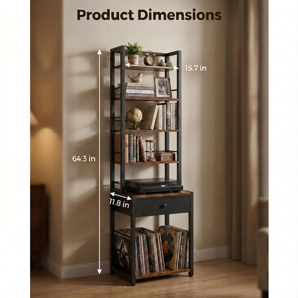 6-Tier CD DVD Storage Rack with Drawer V561