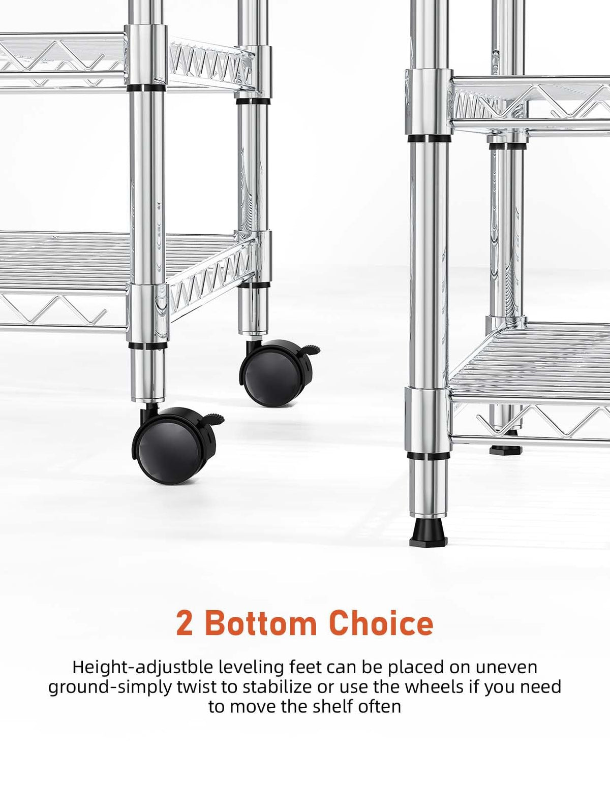 3 Tier Chrome Shelving Unit K710