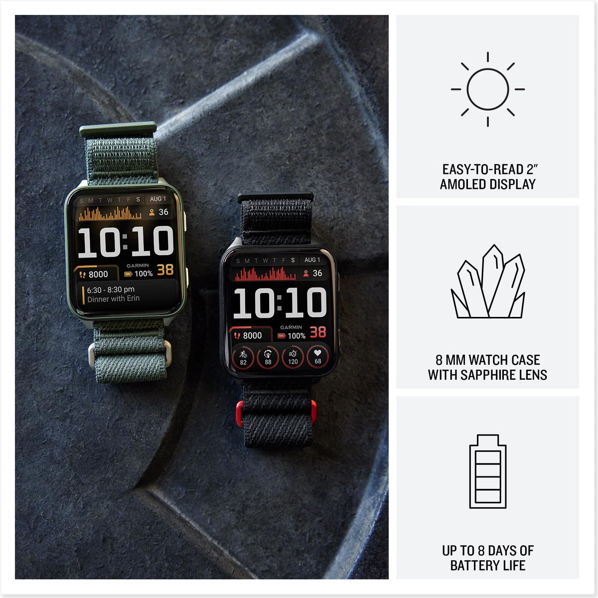 Black 51mm Smartwatch U2993