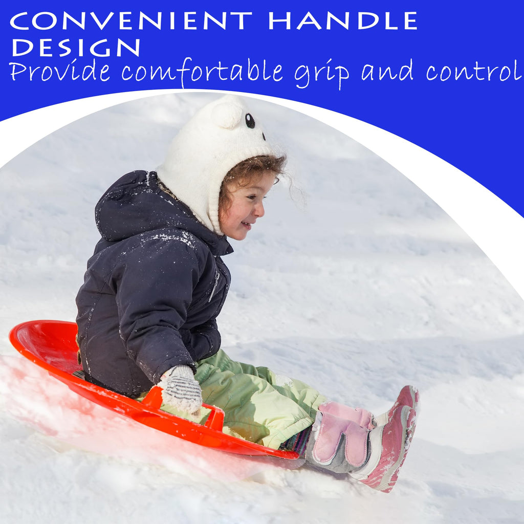 Heavy-Duty Cold Resistant Plastic Snow Sled with Handles F72132