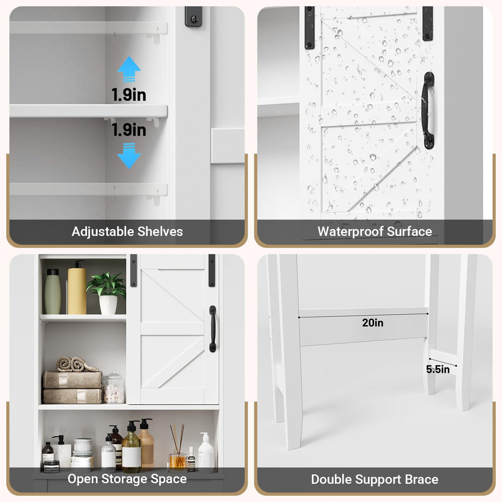Over The Toilet Storage Cabinet, White P5656