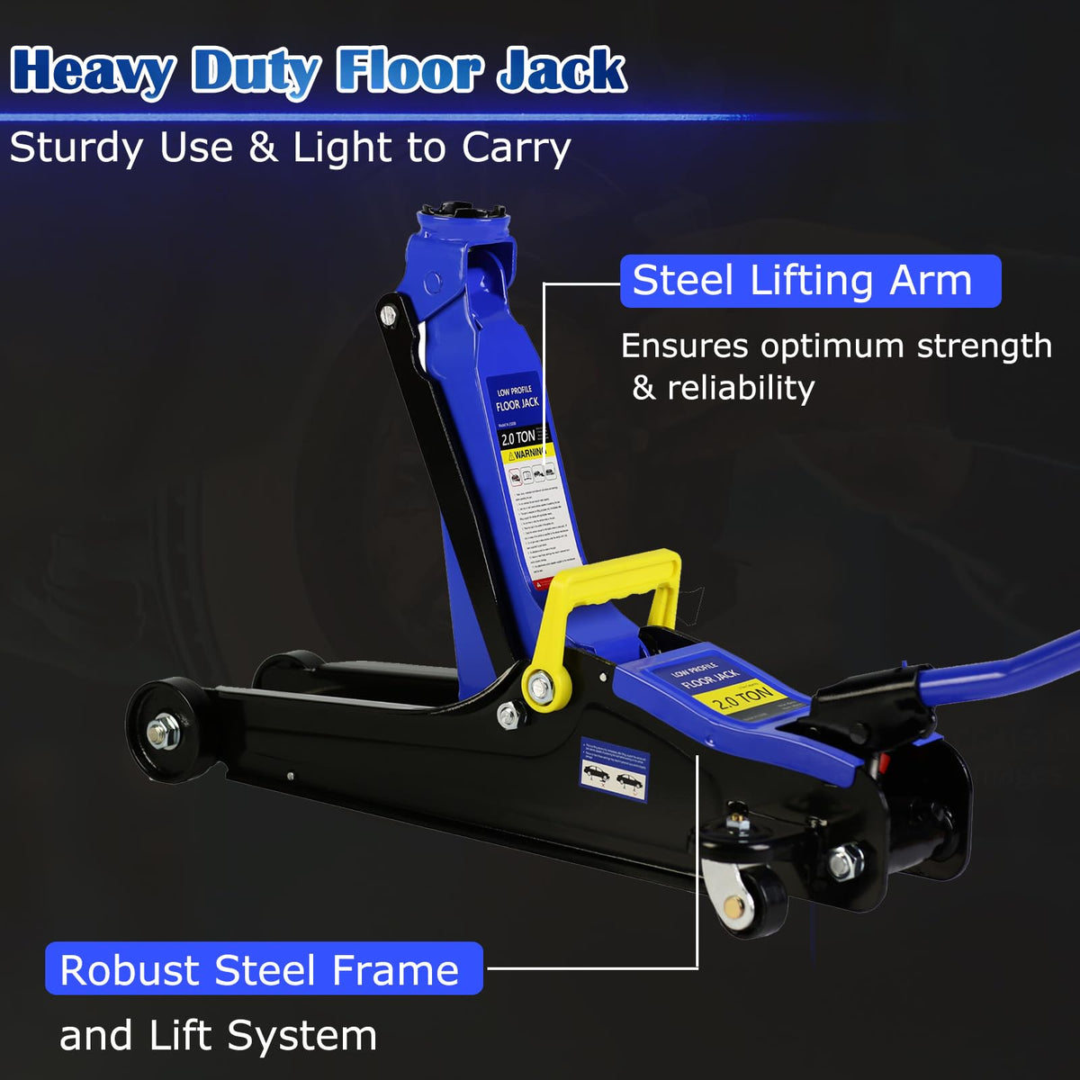 2 Ton Low Profile Hydraulic Steel Floor Jack R104416