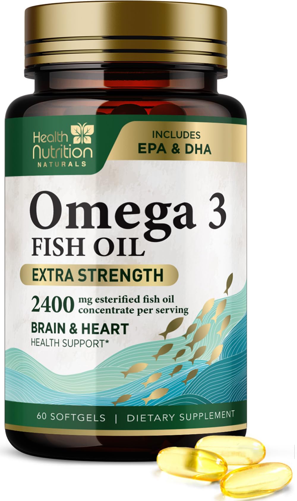 2400mg Omega 3 Fish Oil Softgels P417231