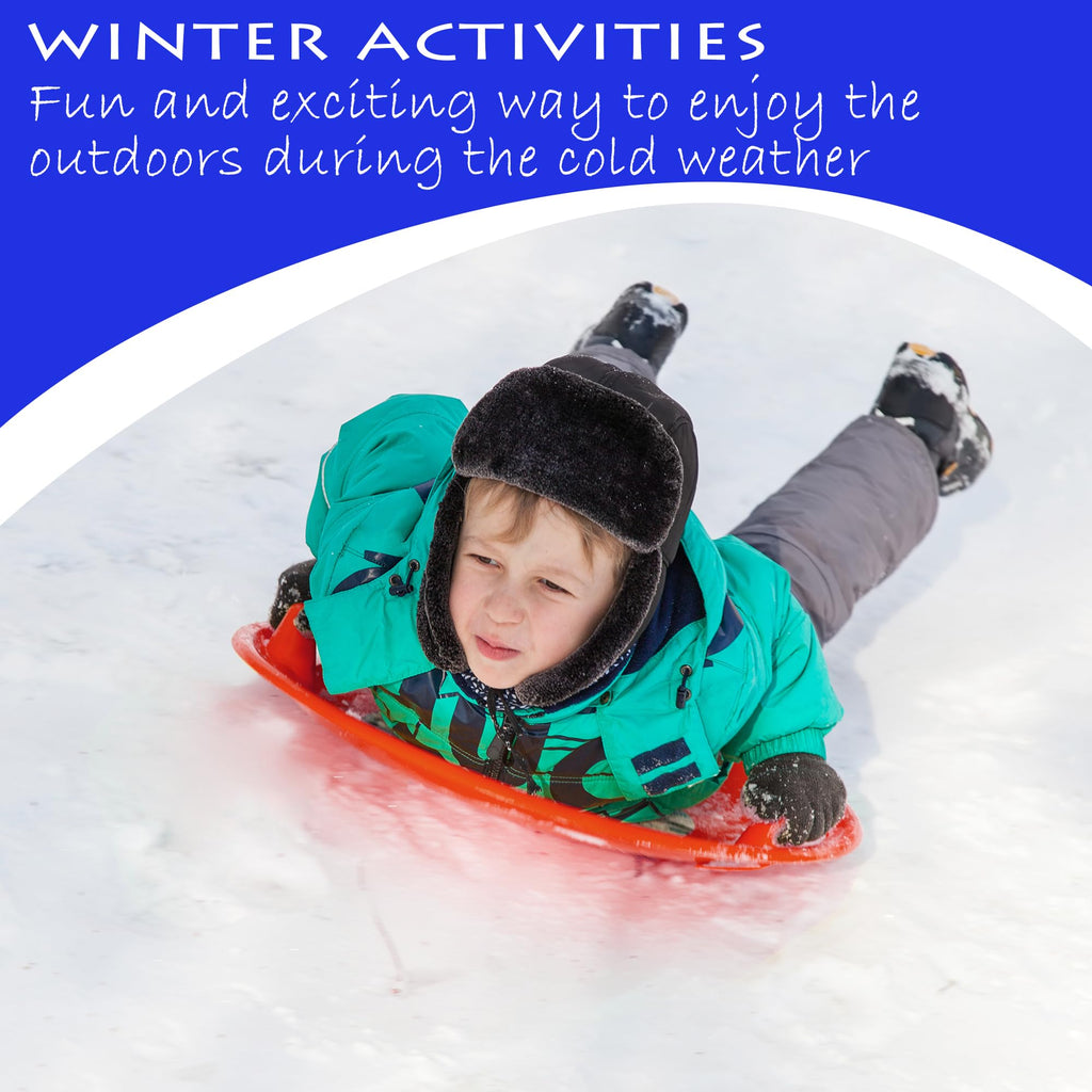 Heavy-Duty Cold Resistant Plastic Snow Sled with Handles F72132