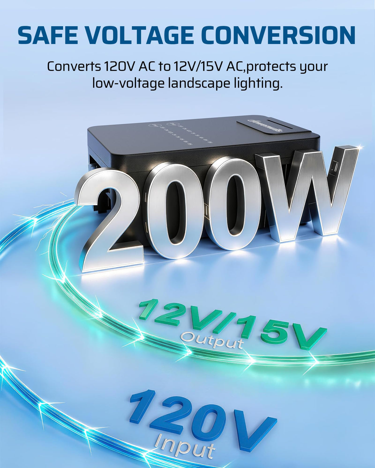 200W Low Voltage Landscape Transformer R2611