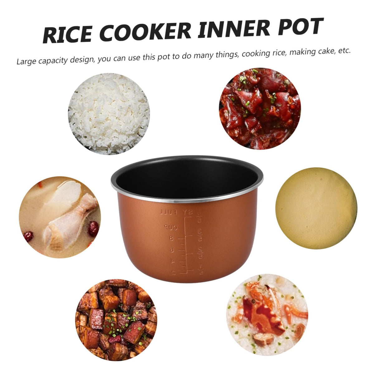 Aluminum Alloy Non-stick 4l Replacement Inner Pot Y961458