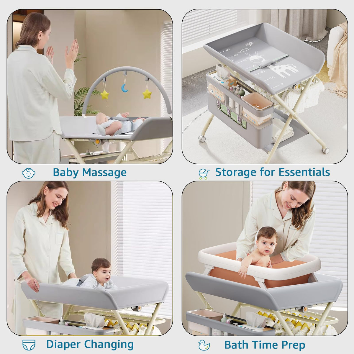 Portable Baby Changing Table with Wheels I14602