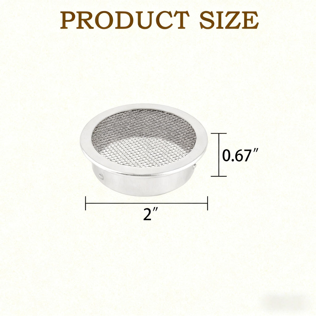 2 Inch Round Open Screen Vent Aluminum Mill Finish 8 Pack N86782