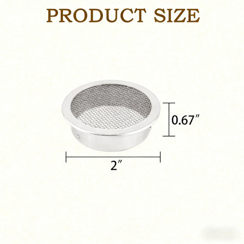 2 Inch Round Open Screen Vent Aluminum Mill Finish 8 Pack N86782