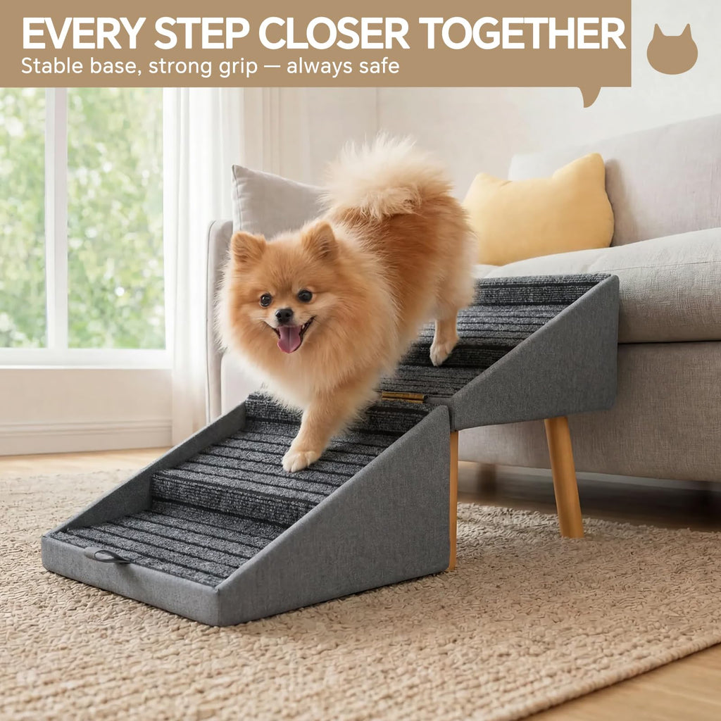 2-in-1 Wooden Pet Stairs & Ottoman S544641