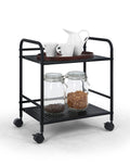2-Tier Metal Rolling Utility Cart O24916