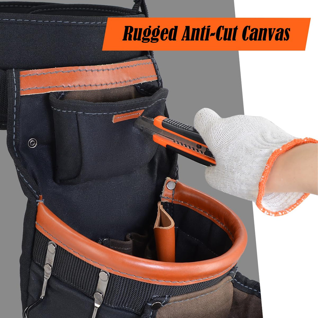 Top-Grain Leather Tool Belt With Suspenders H6213