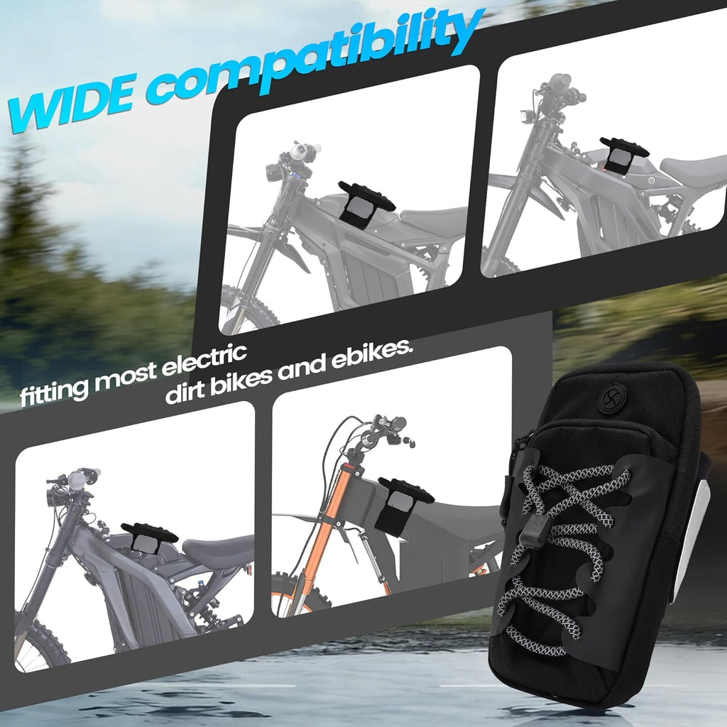 Black Motorcycle Front Frame Bag E59262