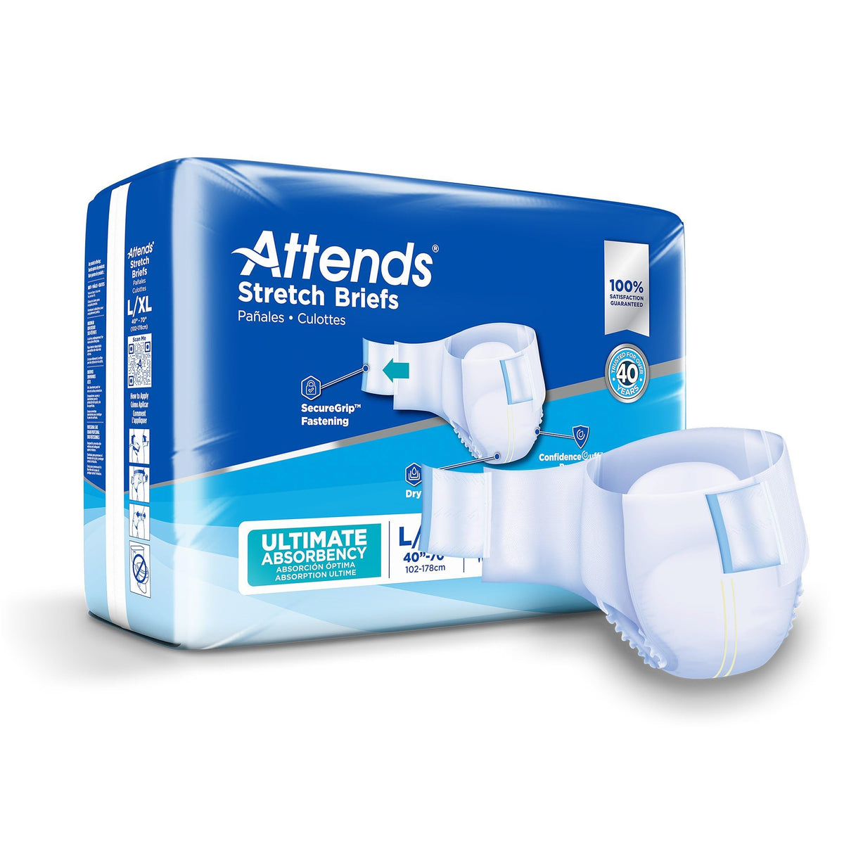 Large/X-Large Adult Incontinence Briefs 96 Ct Q93807