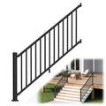 1 Pack 36 in. H x 6 ft. W Aluminum Stair Railing Kit with Post L9745