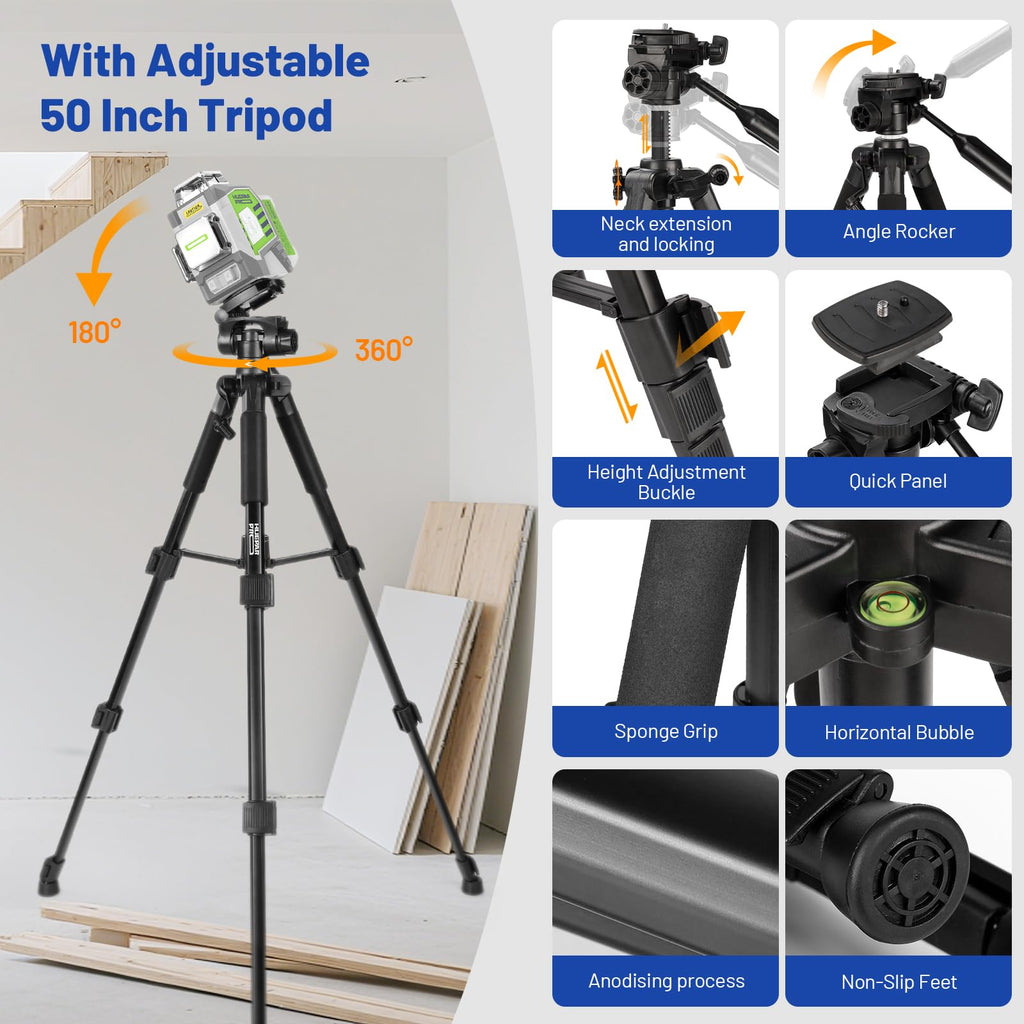 360 Self Leveling Green Laser Level with Tripod N7015