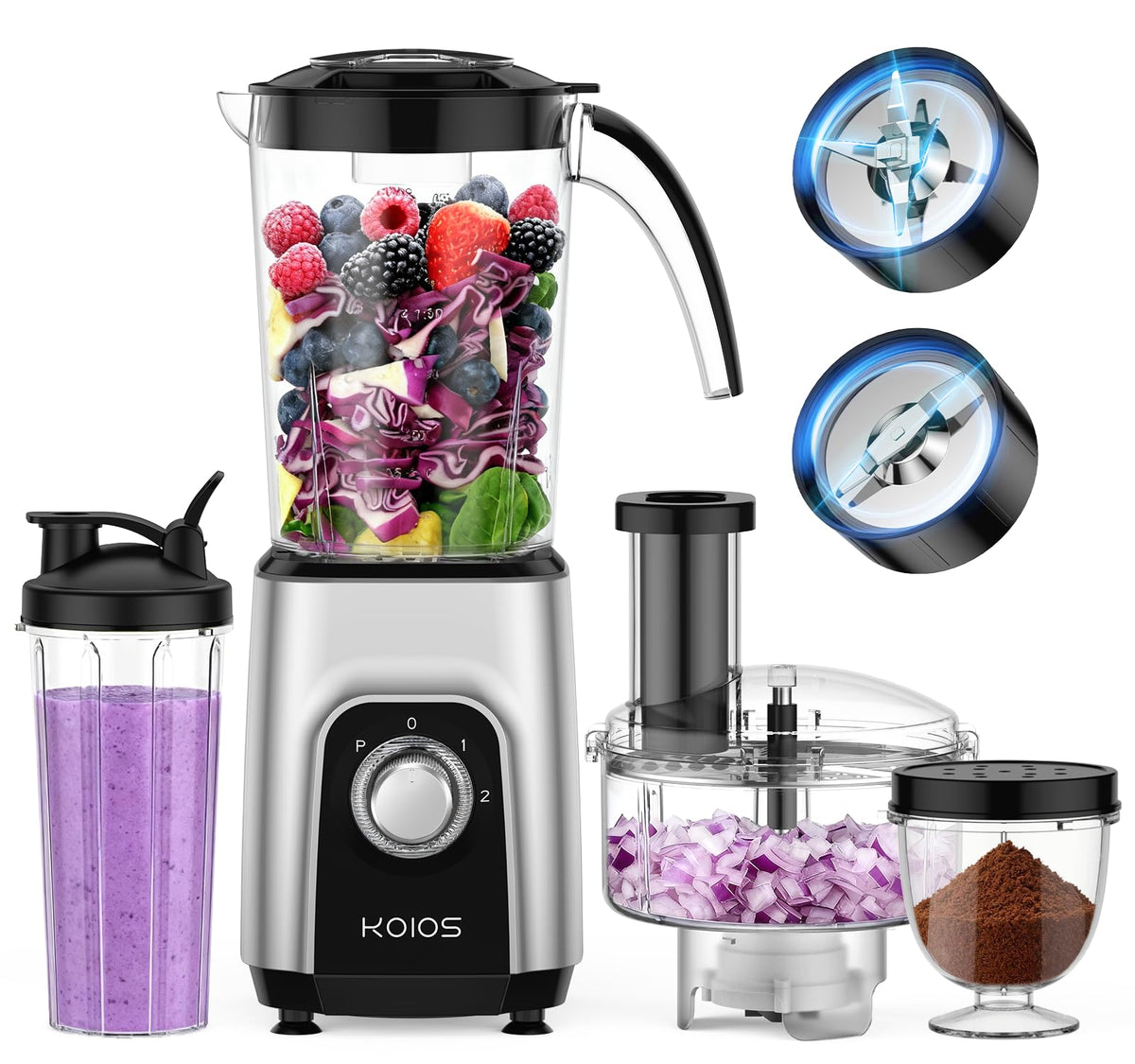 1000W 4 in 1 Blender Food Processor Combo Y886